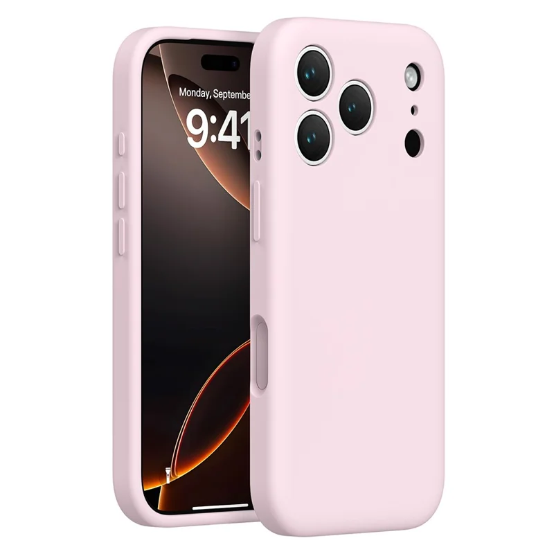 For iPhone 18 Pro Max Liquid Silicone Case Ultra Thin Skin Touch Shockproof Protection Phone Cover - Cherry