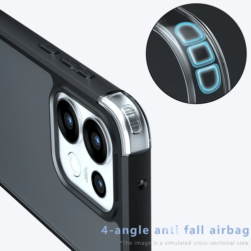 For Oppo Reno16 Pro 5G (Global) Taske TPU + PC Stødfast Telefondæksel - Transparent