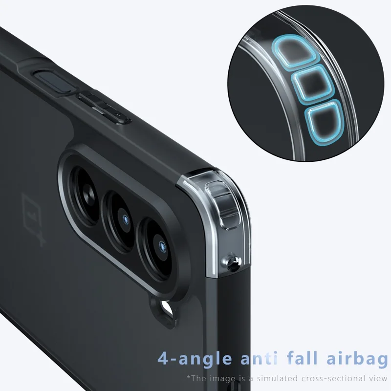 غطاء هاتف شفاف مقاوم للصدمات من TPU + PC لهاتف OnePlus Nord CE6 Lite 5G / Realme P4x 5G