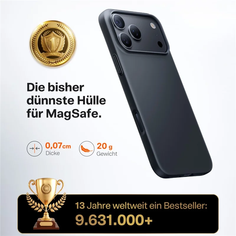 TORRAS OriginFit-Mag Series For iPhone 18 Pro Max / 17 Pro Max Case Compatible with MagSafe Hard PC Shockproof Phone Cover - Black - 2