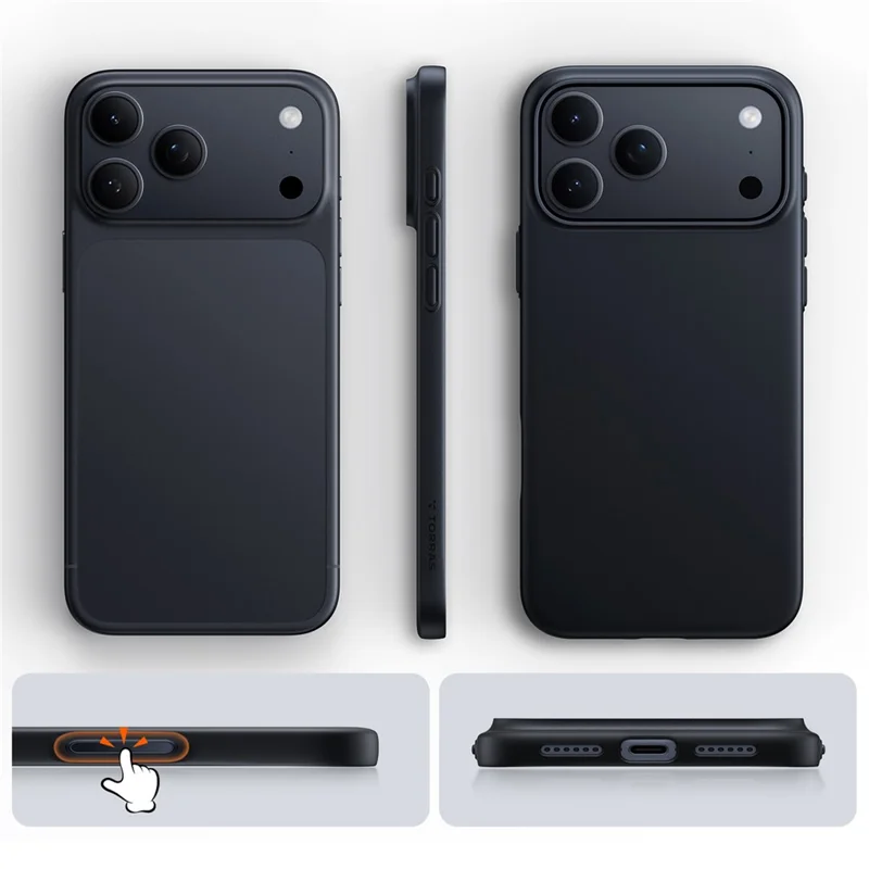 TORRAS OriginFit-Mag Series For iPhone 18 Pro Max / 17 Pro Max Case Compatible with MagSafe Hard PC Shockproof Phone Cover - Black - 8