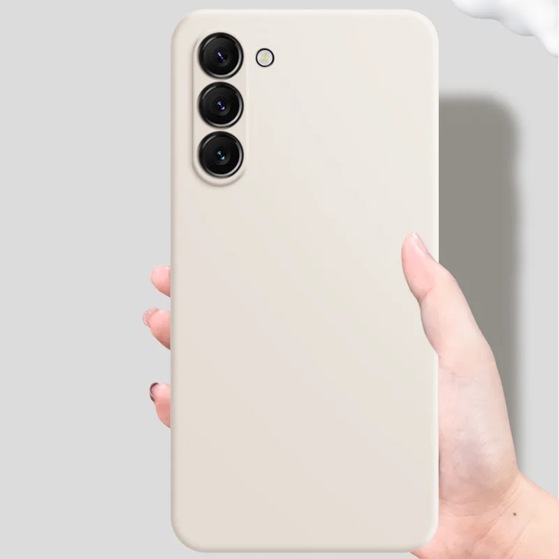 for Samsung Galaxy S23+ Anti-Fall Rubberized Mobile Phone TPU Case, Microfiber Lining Design Straight Edge Protective Cover - Blackish Green