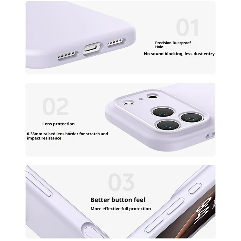 For iPhone 18 Pro Max Case Compatible with MagSafe Precise Cutouts PC + Liquid Silicone Phone Cover - Purple