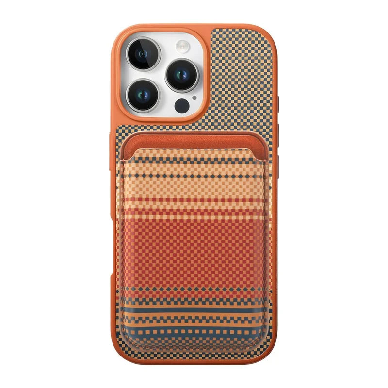 For iPhone 16 Pro Max Magnetic Case Detachable Card Holder PU Leather + PC + TPU Shockproof Cover - Brown
