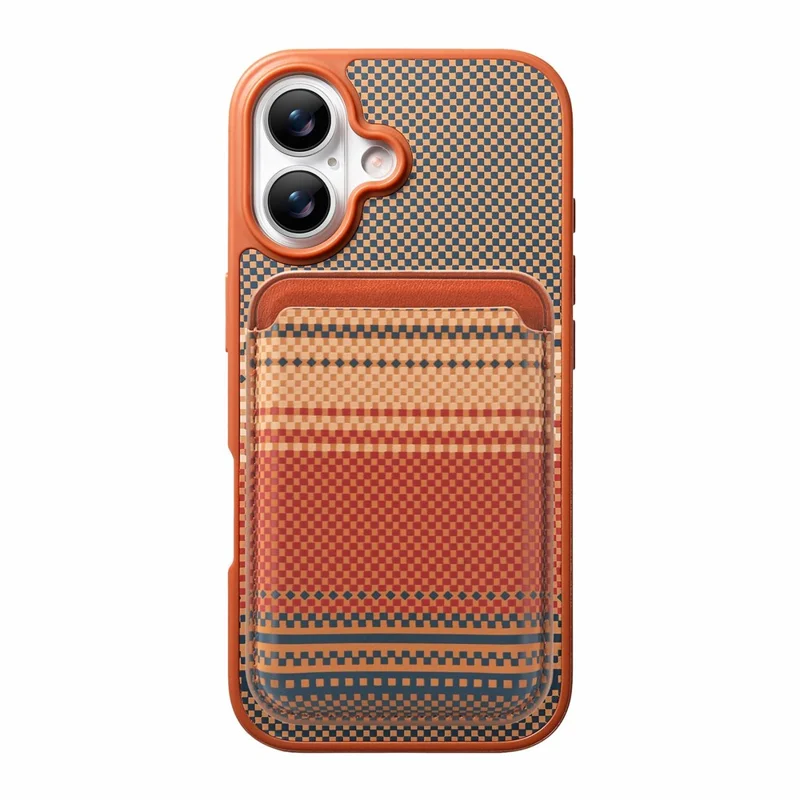 For iPhone 17 Magnetic Case Detachable Card Holder PU Leather + PC + TPU Shockproof Cover - Brown