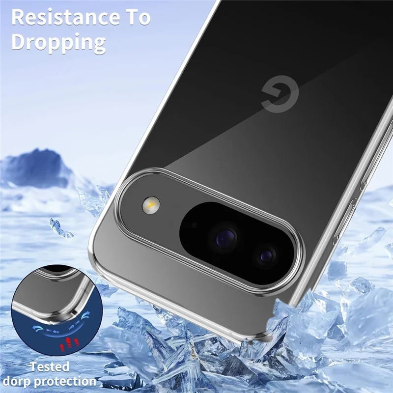 For Google Pixel 11 Pro XL Case TPU Clear Phone Cover + 2PCS Tempered Glass Screen Film 2.5D Arc Edge