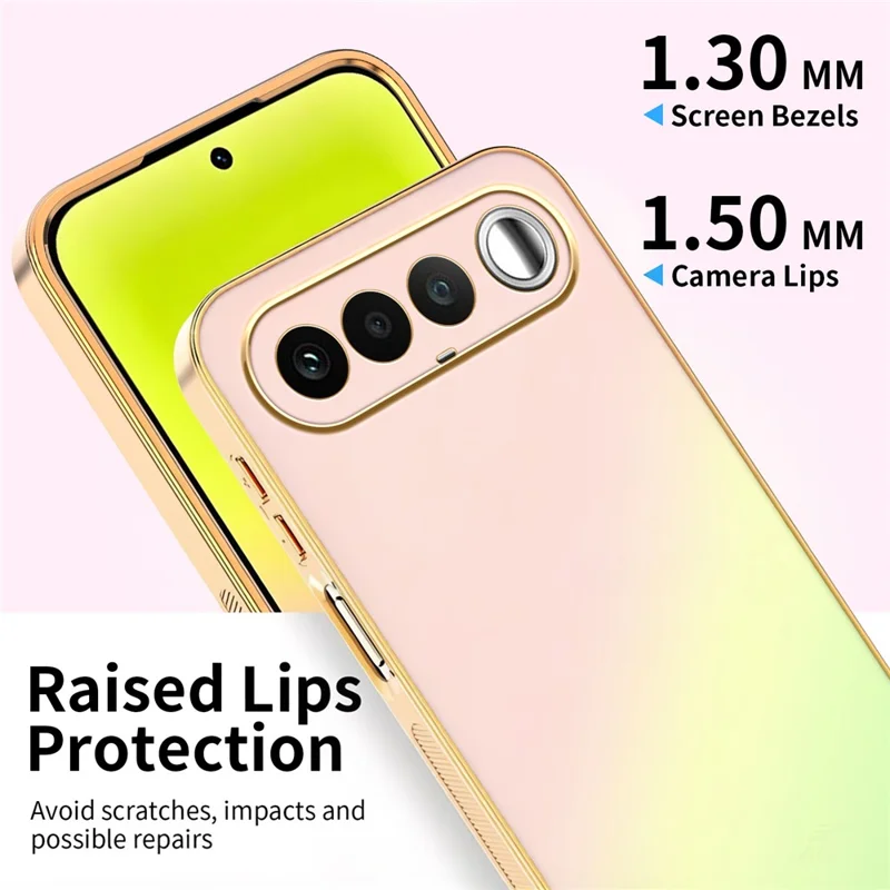 Funda SINGIUZOO para Realme 16 5G, carcasa electrochapada con color degradado mate AG, protectora de PC + TPU - Rosa