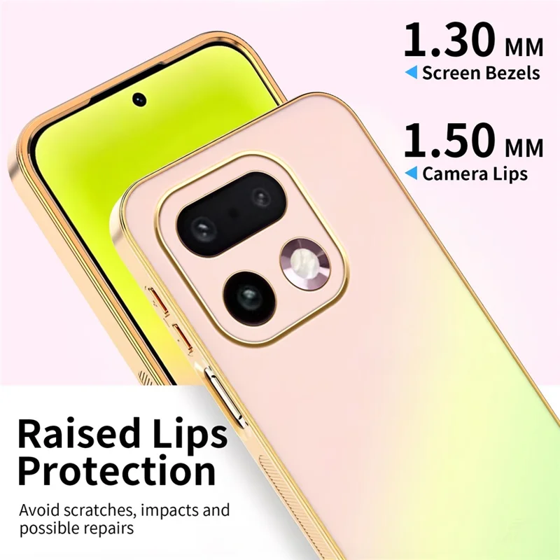 SINGIUZOO Funda para Realme 16 Pro+ 5G, Carcasa con Marco Electroluminiscente, Color Gradiente Mate AG, PC + TPU para Teléfono - Rosa