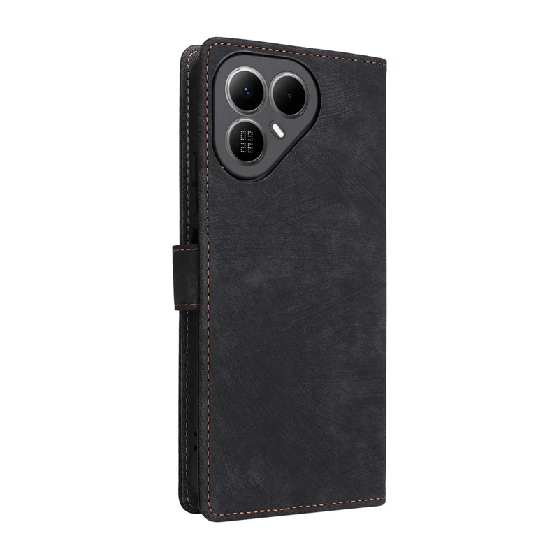 For TECNO Pova 8 5G Wallet Case RFID Blocking PU Leather Phone Cover Stand with Strap - Black