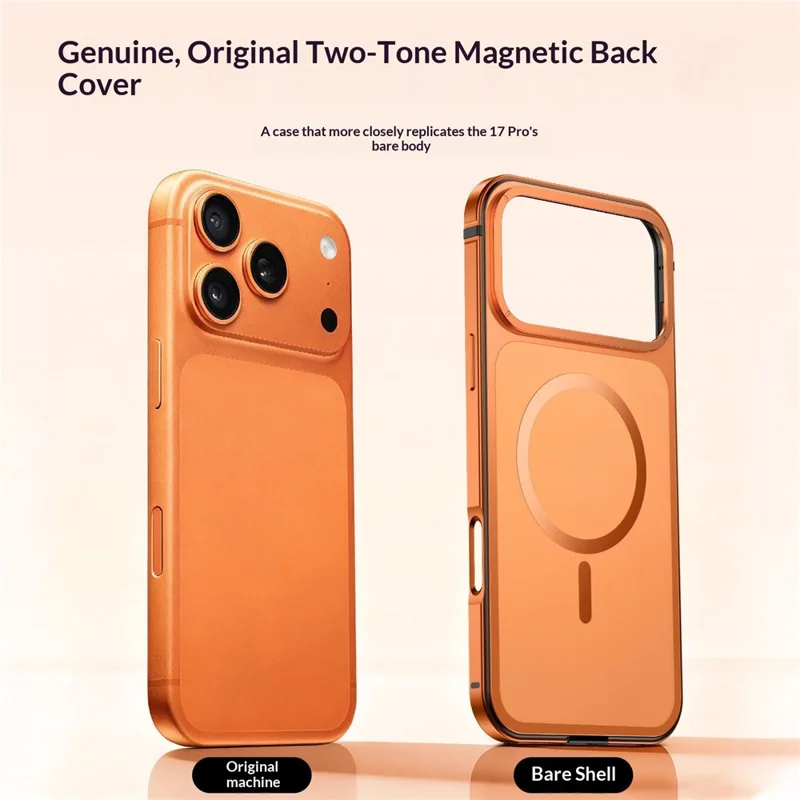 For iPhone 17 Pro Max Magnetic Case Dual-Tone Alloy + Silicone + PC Ultra-Thin Shockproof Phone Cover - Blue