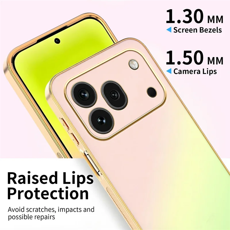 SINGIUZOO Custodia per Honor 600 Pro 5G Cover per Telefono PC + TPU con Effetto Gradiente Opaco AG Placcata a Vapore - Rosa