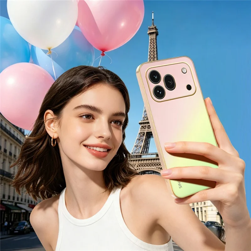 SINGIUZOO Custodia per Honor 600 Pro 5G Cover per Telefono PC + TPU con Effetto Gradiente Opaco AG Placcata a Vapore - Rosa