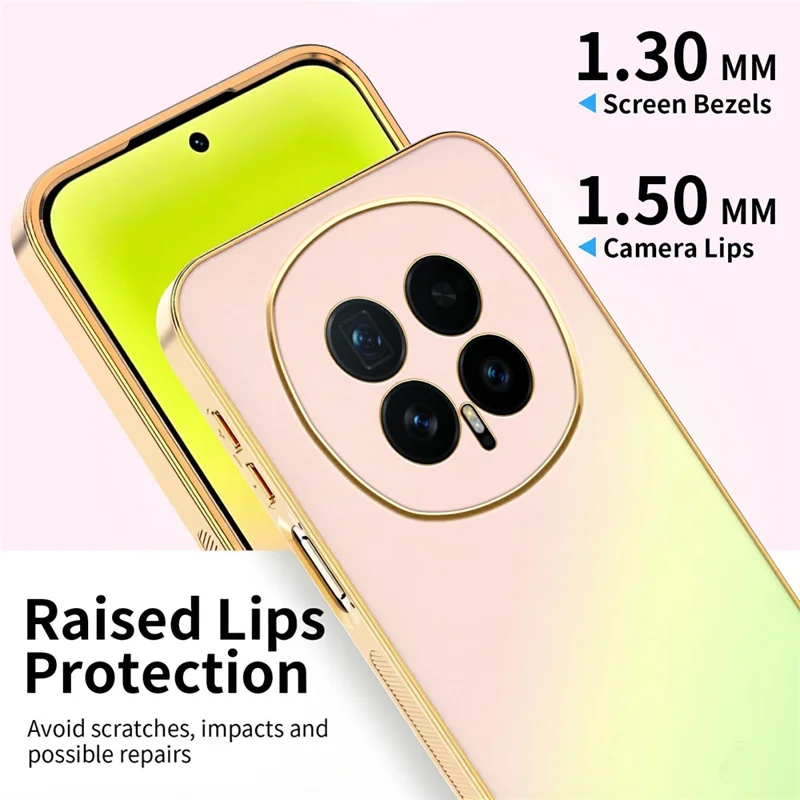 SINGIUZOO For Honor Magic8 5G Case Electroplated AG Matte Gradient Color PC + TPU Phone Cover - Pink