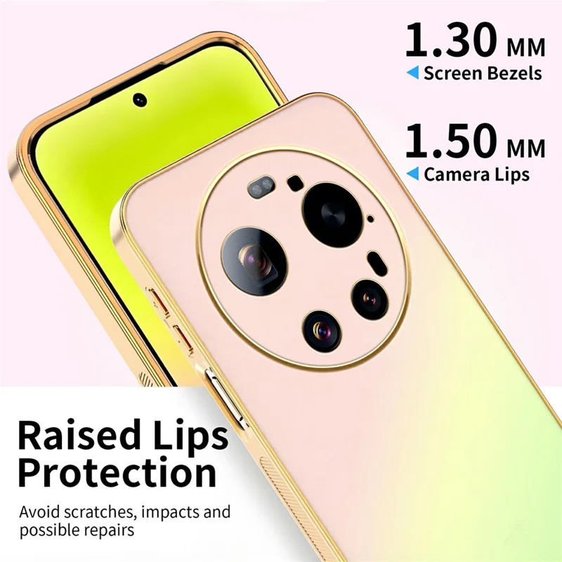 SINGIUZOO For Xiaomi 17 Ultra 5G Case Electroplated AG Matte Gradient Color PC + TPU Phone Cover - Pink