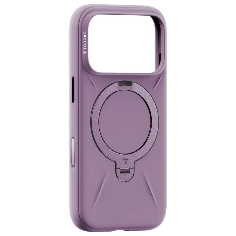 TORRAS Ostand Q3 Silicone Series for iPhone 18 Pro Max / 17 Pro Max Magnetic Case Kickstand Liquid Silicone + PC Phone Cover - Purple