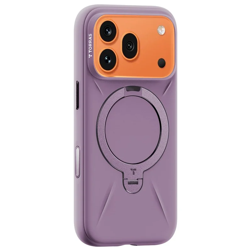 TORRAS Ostand Q3 Silicone Series for iPhone 18 Pro Max / 17 Pro Max Magnetic Case Kickstand Liquid Silicone + PC Phone Cover - Purple