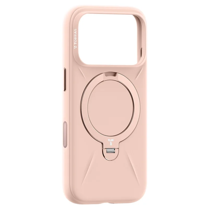 TORRAS Ostand Q3 Silicone Series for iPhone 18 Pro / 17 Pro Magnetic Case Kickstand Liquid Silicone + PC Phone Cover - Pink