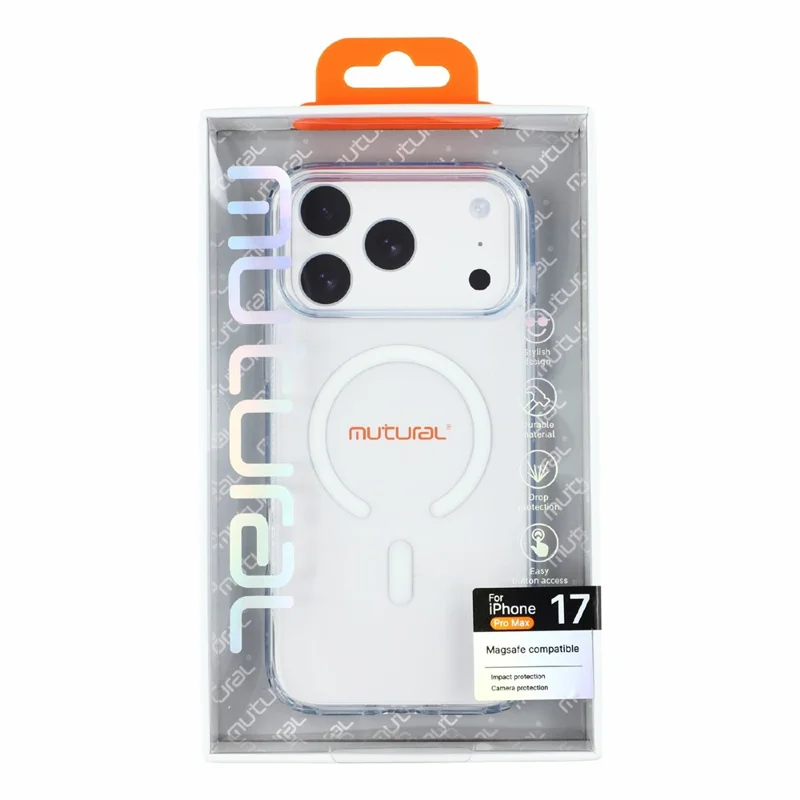 MUTURAL for iPhone 18 Pro / 17 Pro Case Compatible with MagSafe TPU + PC Clear Phone Cover - Transparent