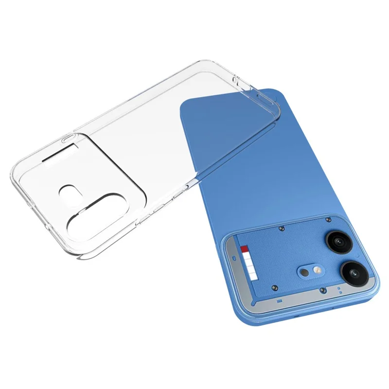 For Nothing Phone (4b) Case Watermark Resistant TPU Phone Back Cover - Transparent