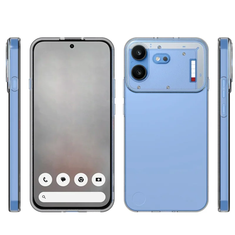 For Nothing Phone (4b) Case Watermark Resistant TPU Phone Back Cover - Transparent
