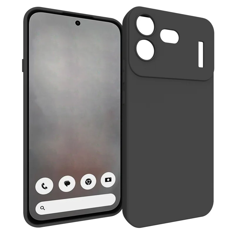 For Nothing Phone (4b) Case Matte Finish Soft TPU Phone Cover - Black