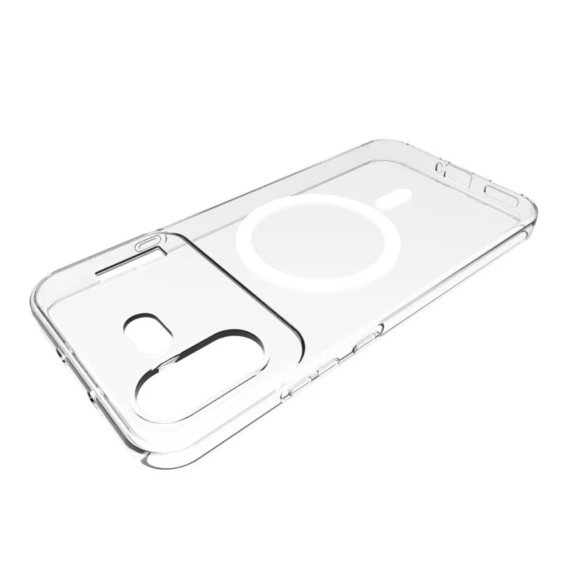 For Nothing Phone (4b) Magnetic Case Watermark-Resistant TPU Phone Back Cover - Transparent