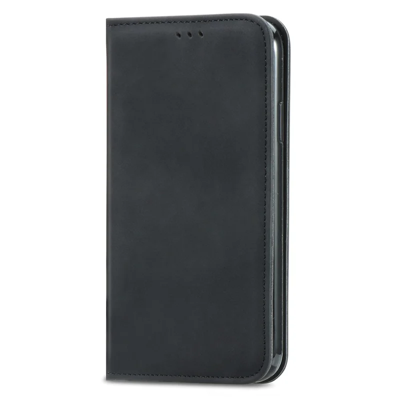 For Xiaomi 17 Max Leather Case with Card Holder Magnetic Absorption Phone Cover - Black