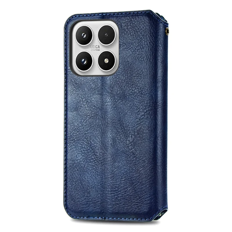 For Xiaomi 17 Max Case Rhombus Imprint PU Leather Wallet Phone Cover - Blue