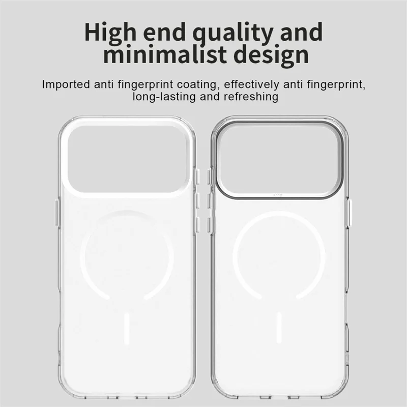 For iPhone 18 Pro Max / 17 Pro Max Magnetic Case Shock-absorbing Air Protection PC + TPU Phone Cover - White