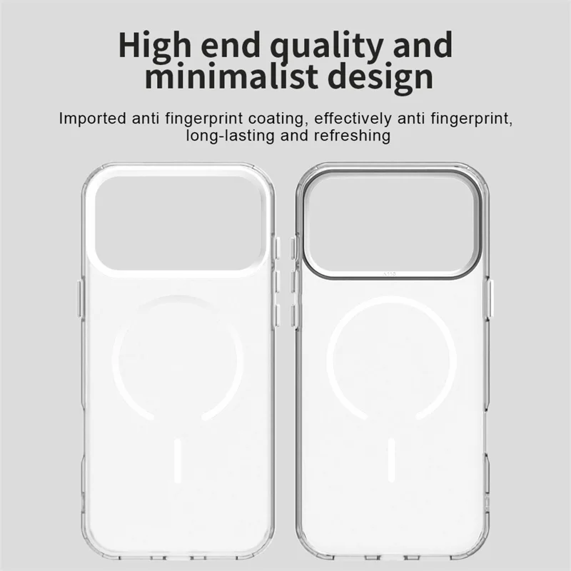For iPhone 18 Pro / 17 Pro Magnetic Case Shock-absorbing Air Protection PC + TPU Phone Cover - White