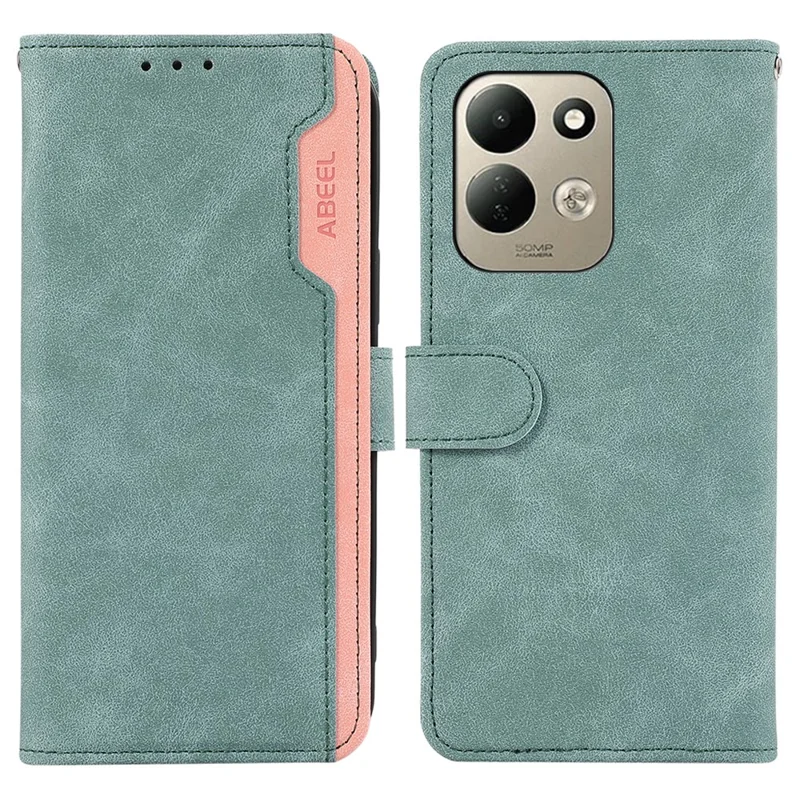 ABEEL For Xiaomi Redmi 17 4G  /  Redmi 17 5G Case Color Splicing Leather Flip Phone Cover RFID Blocking - Baby Blue