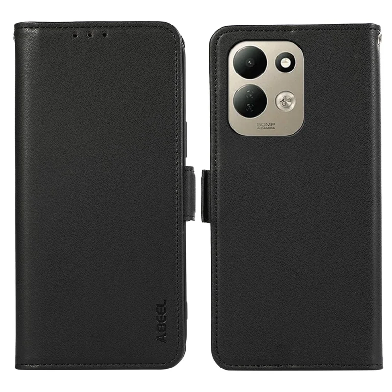 ABEEL For Xiaomi Redmi 17 5G  /  Redmi 17 4G Case Leather Phone Cover with RFID Blocking Wallet - Black