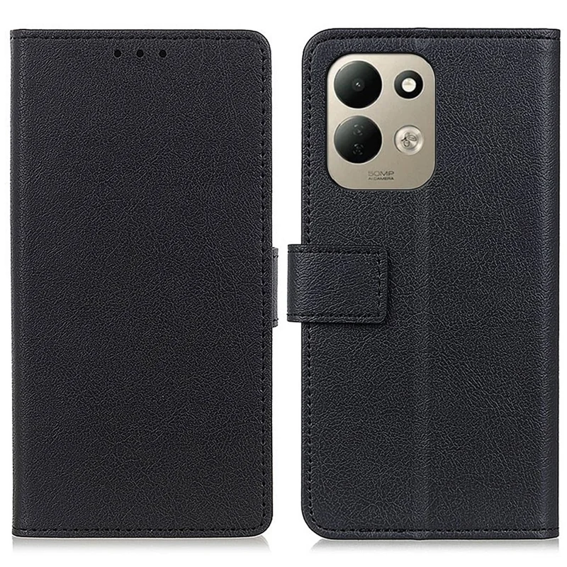 For Xiaomi Redmi 17 5G  /  Redmi 17 4G Case PU Leather Stand Wallet Phone Cover - Black
