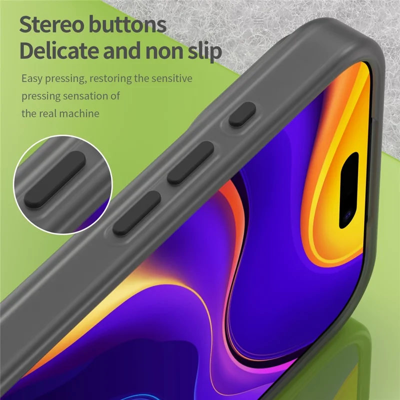 For iPhone 18 Pro Max  /  17 Pro Max Magnetic Case TPU + PC Matte Translucent Phone Back Cover - Black