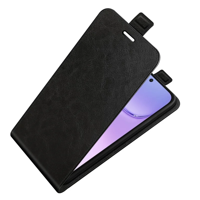 For Honor 600 Smart 5G / X7e Plus 5G Case with Card Slots Vertical Flip Leather Phone Cover - Black