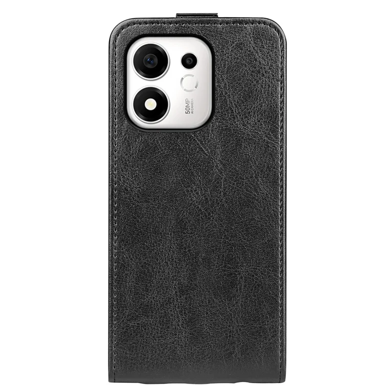 For Honor 600 Smart 5G / X7e Plus 5G Case with Card Slots Vertical Flip Leather Phone Cover - Black