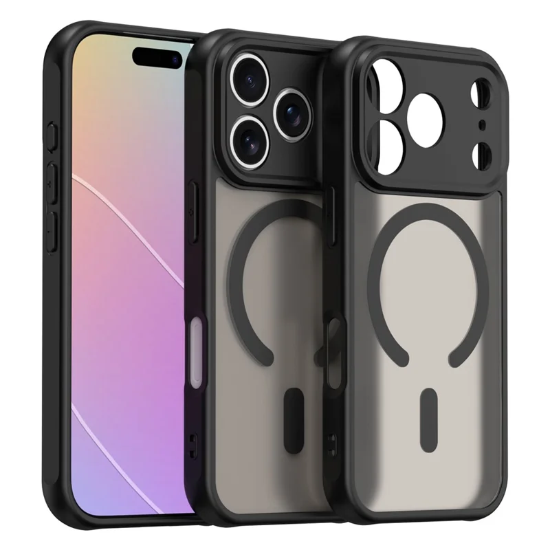 Bulk Purchasing for iPhone 18 Pro Max  /  17 Pro Max Magnetic Case Anti Drop Matte PC + TPU Phone Cover - Black