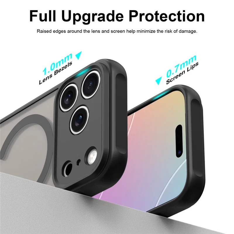 Bulk Purchasing for iPhone 18 Pro Max  /  17 Pro Max Magnetic Case Anti Drop Matte PC + TPU Phone Cover - Black