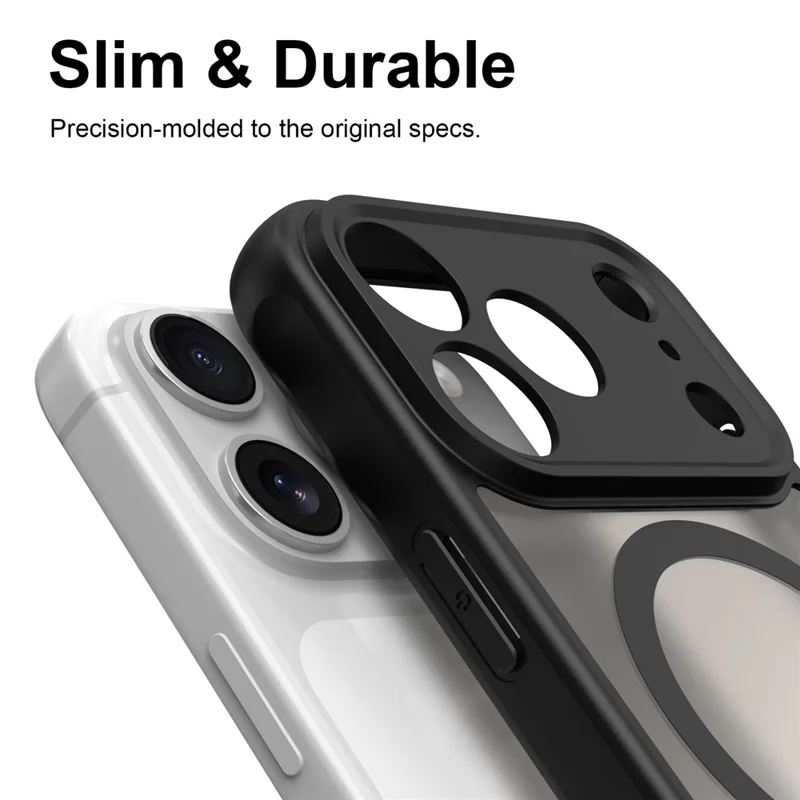Bulk Purchasing for iPhone 18 Pro Max  /  17 Pro Max Magnetic Case Anti Drop Matte PC + TPU Phone Cover - Black