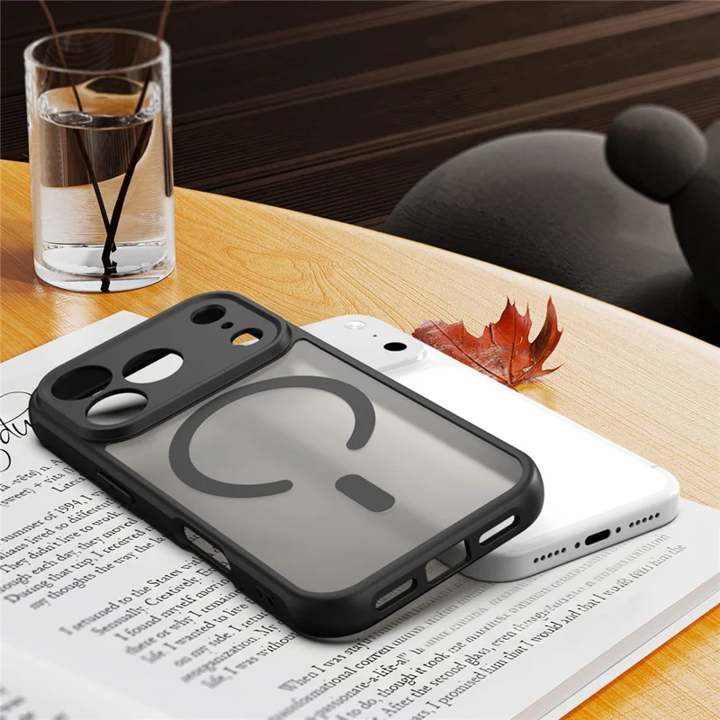 Bulk Purchasing for iPhone 18 Pro Max  /  17 Pro Max Magnetic Case Anti Drop Matte PC + TPU Phone Cover - Black