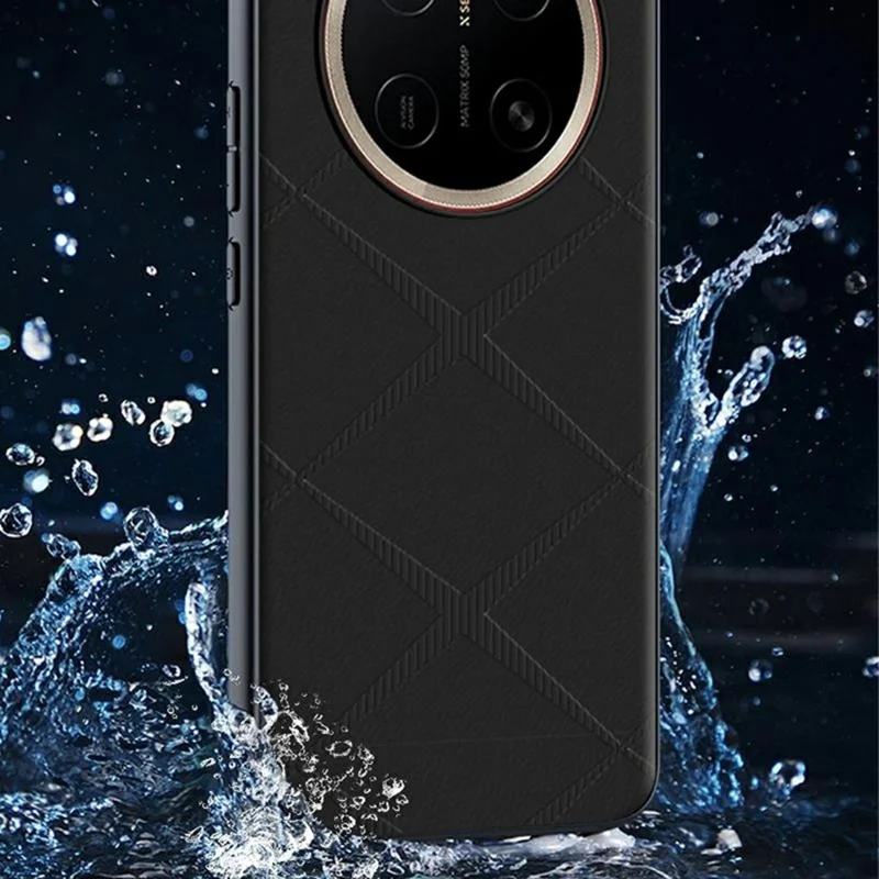 Für Honor X80 Pro Max 5G Hülle X-Muster TPU PU-Leder PC Anti-Drop-Handyhülle - Braun