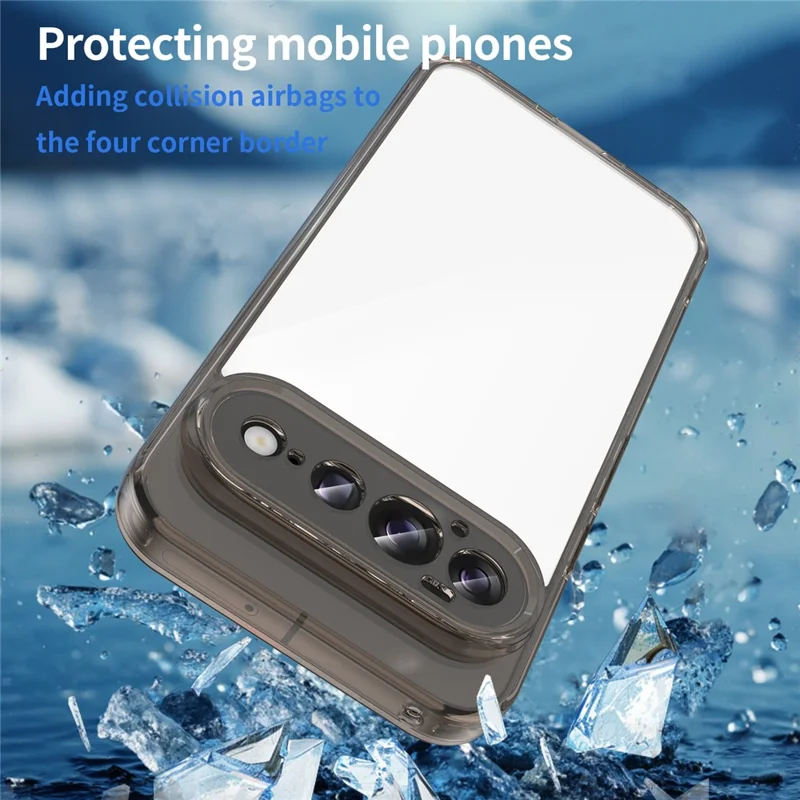 For Google Pixel 11 Pro Case TPU + Acrylic Phone Back Cover Anti Yellowing - Black
