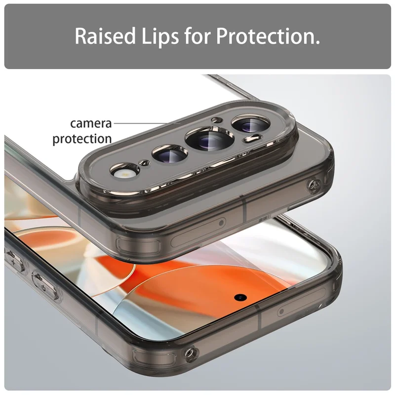 For Google Pixel 11 Pro Case TPU + Acrylic Phone Back Cover Anti Yellowing - Black