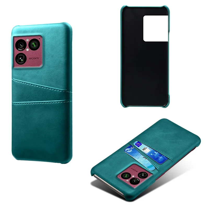 For Sony Xperia 1 VIII Case Dual Card Slots PU Leather + Hard PC Phone Cover - Green