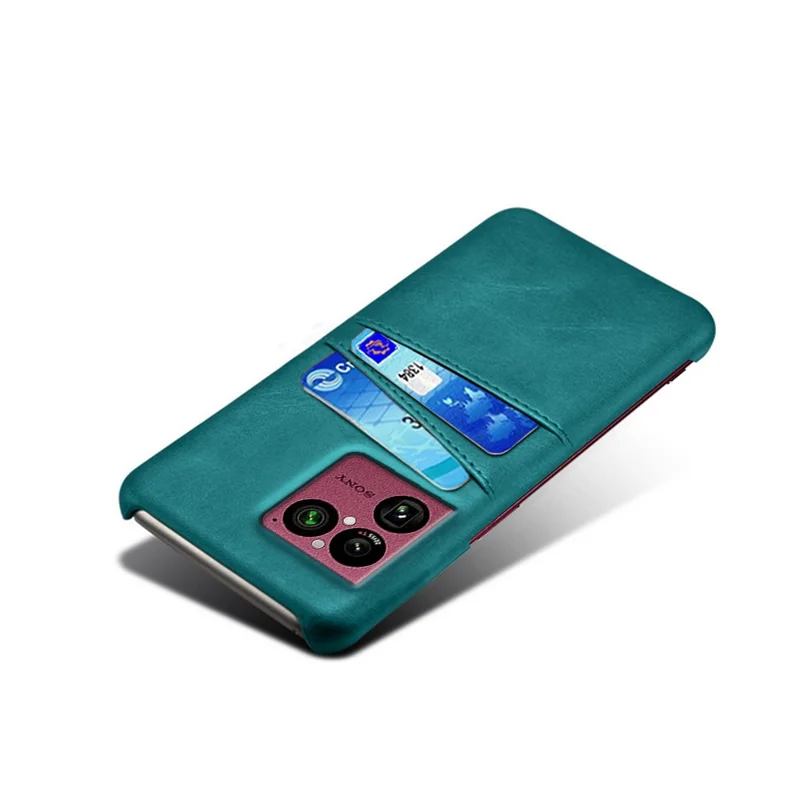 For Sony Xperia 1 VIII Case Dual Card Slots PU Leather + Hard PC Phone Cover - Green