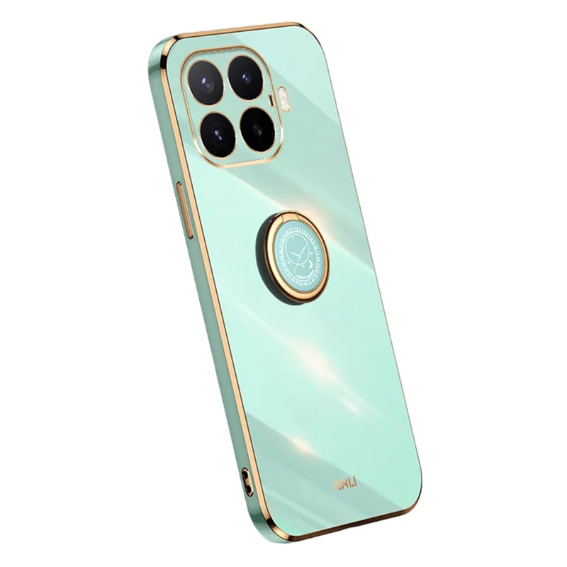 Fodral för Xiaomi 17T Ringar med kickstand Elektriskt fodrad TPU-mobilhölse - Cyan