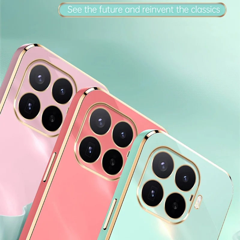 Fodral för Xiaomi 17T Ringar med kickstand Elektriskt fodrad TPU-mobilhölse - Cyan