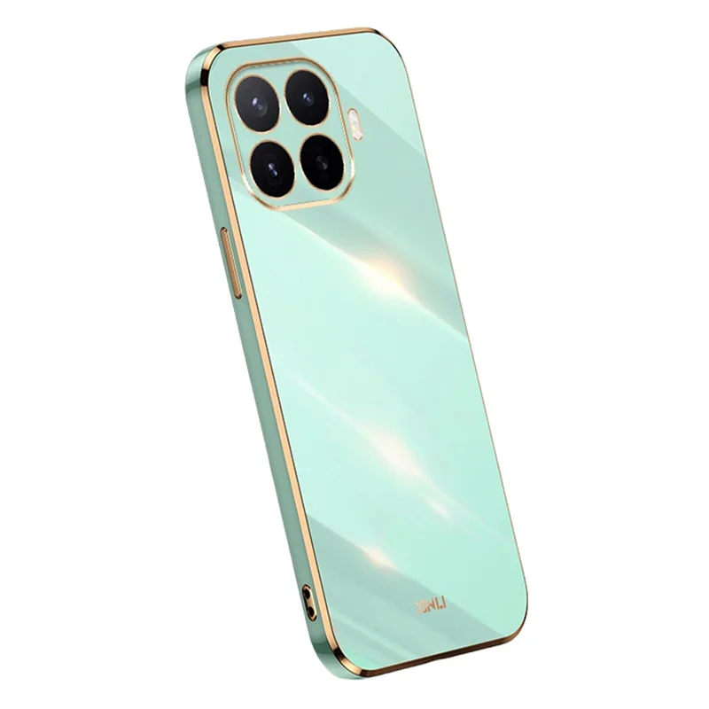 XINLI Capa para Xiaomi 17T Pro Capa de Telemóvel em TPU com Estrutura com Galvanoplastia - Ciano