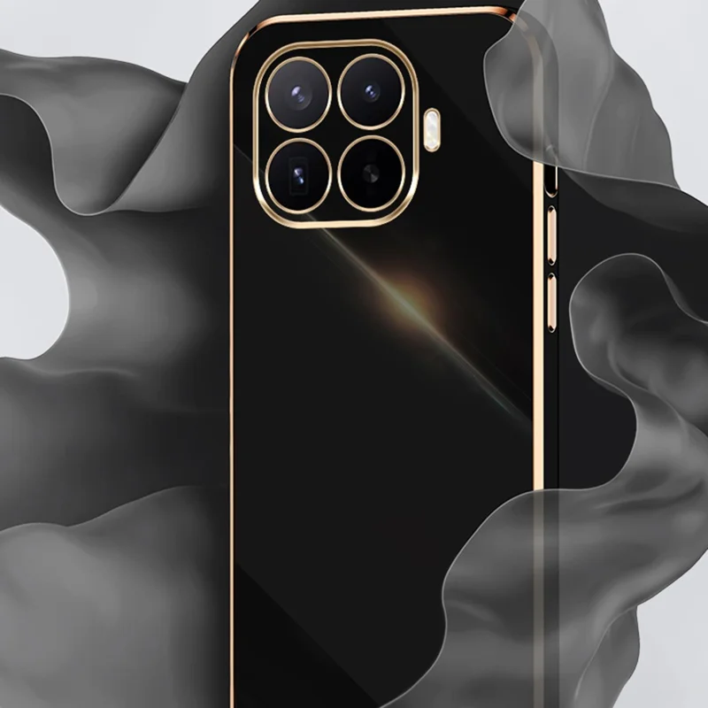 XINLI Capa para Xiaomi 17T Pro Capa de Telemóvel em TPU com Estrutura com Galvanoplastia - Ciano
