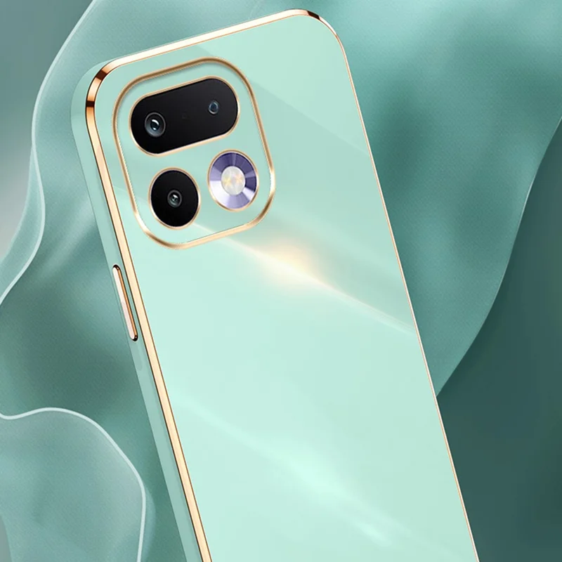 XINLI For Realme 16 Pro 5G Case TPU Phone Cover with Electroplating Frame - Cyan